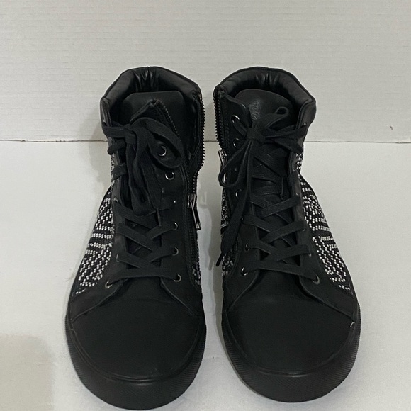 Steve Madden Black Zippered High Tops Size 11 - Picture 4 of 9